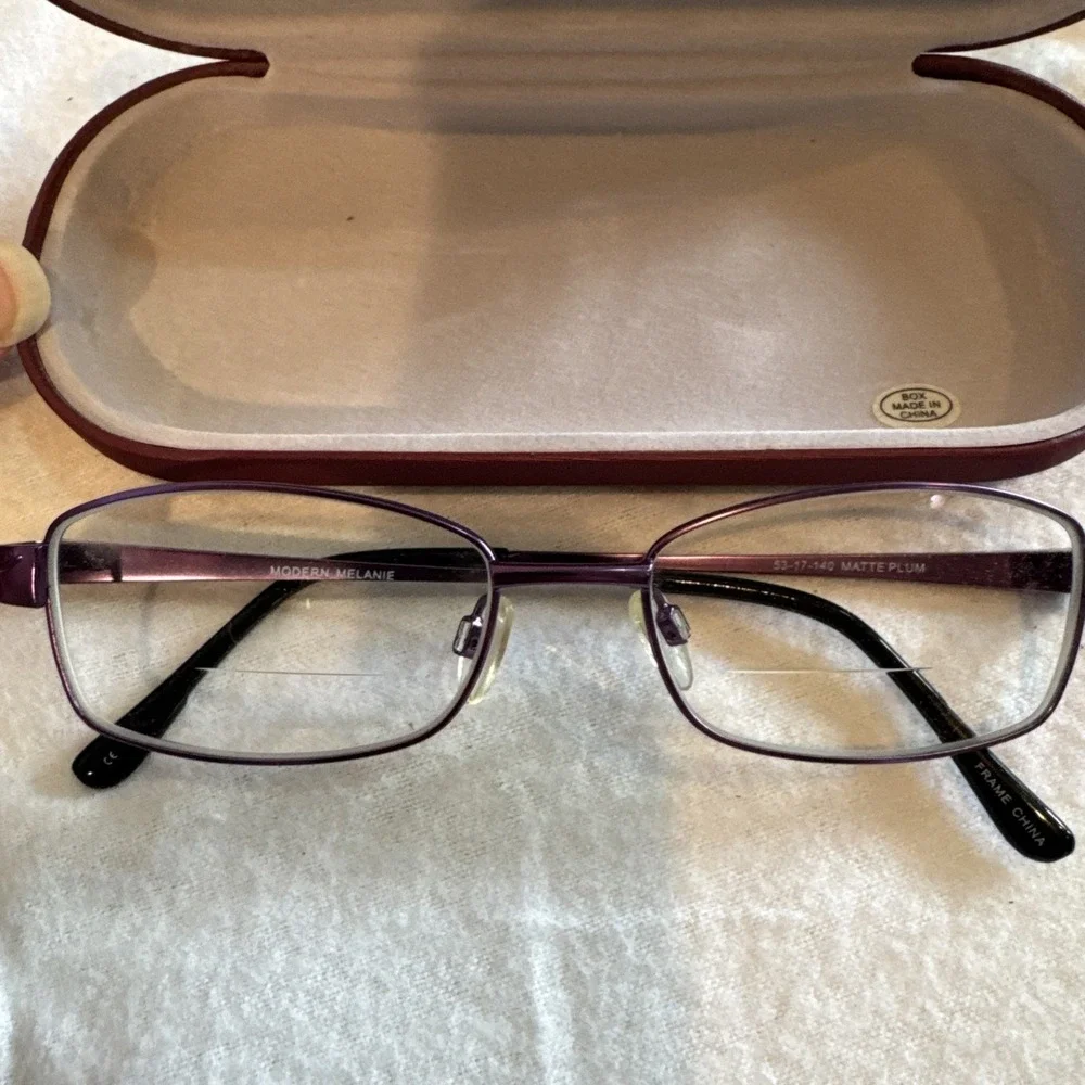 Genevieve‎ Eyeglasses PARIS MODERN MELANIE Matte Plum 53-17-140  Frames ONLY